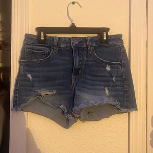 Aeropostale Stretchy Mid-Rise Denim Shorts